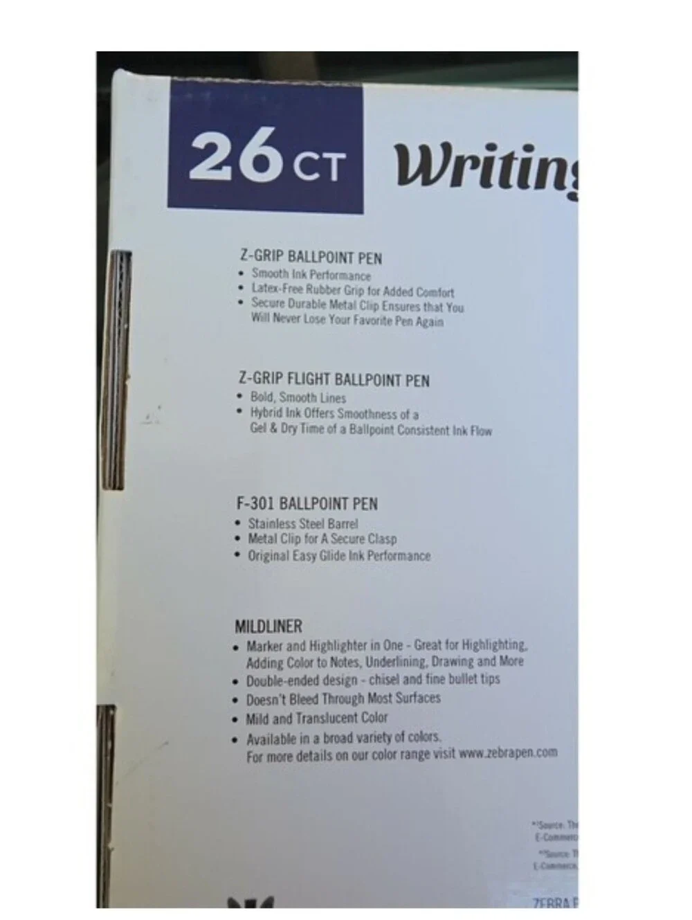 Zebra Writing Refresh Combo 26ct Pens Mildliners Highlighter Mechanical Pencils